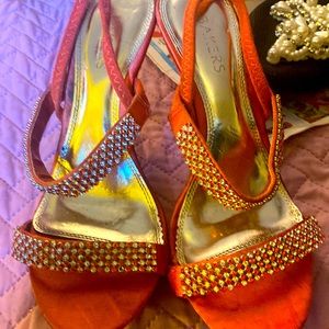 Used Rhinestones high heel sandals
